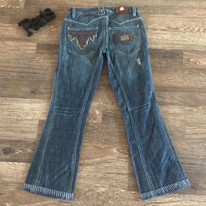 Antik Denim Western embellished flare jeans 28